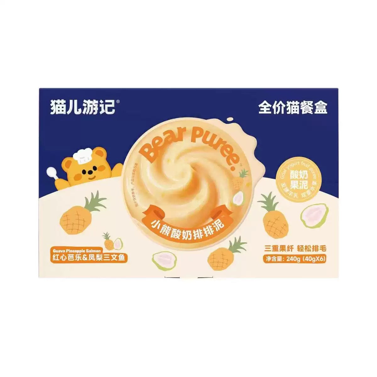 Bear Puree Fruit Yogurt Bowl Complete Meal Box🐱40g*6