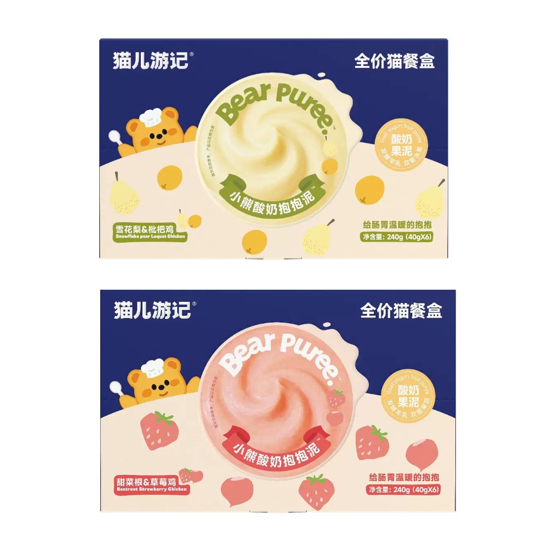 Bear Puree Fruit Yogurt Bowl Complete Meal Box🐱40g*6