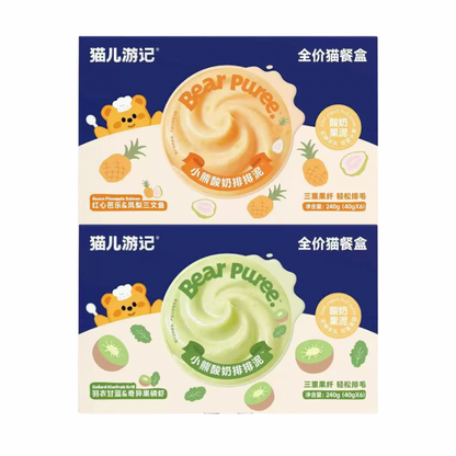 Bear Puree Fruit Yogurt Bowl Complete Meal Box🐱40g*6
