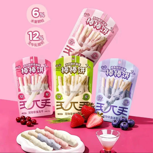 Freeze Dried 12% Yogurt & Fruit Pocky Stick🐶🐱24g